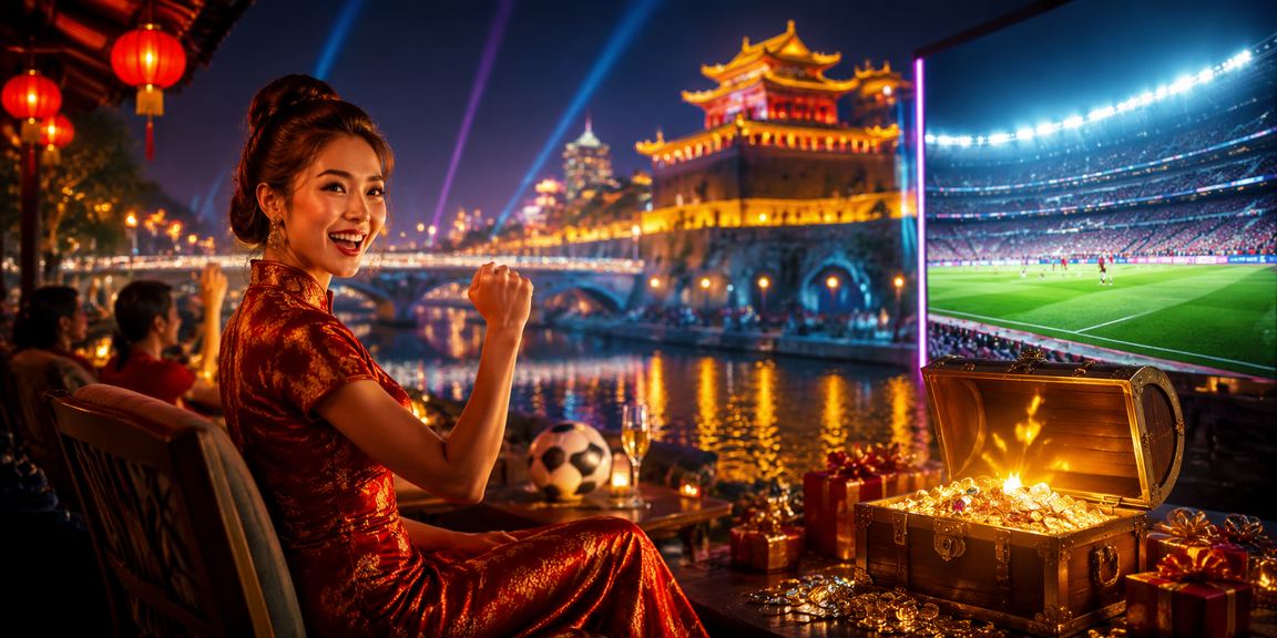 Màn hình phân tích kèo bóng đá với hiệu ứng đèn neon tại Huế về đêm